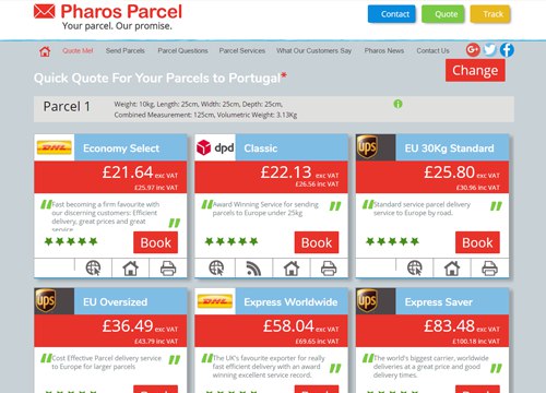 Pharos Parcel international parcel delivery broker